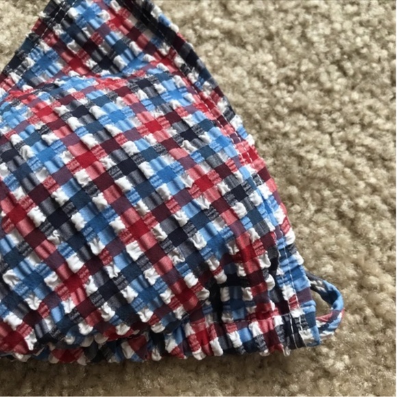 Old Navy Red, White and Blue Gingham Bikini Top - Picture 4 of 8